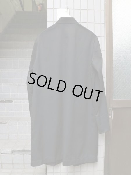 画像2: 【BLACK COMME des GARCONS ブラック コムデギャルソン】ウールギャバ地チャイナシャツコート (2)