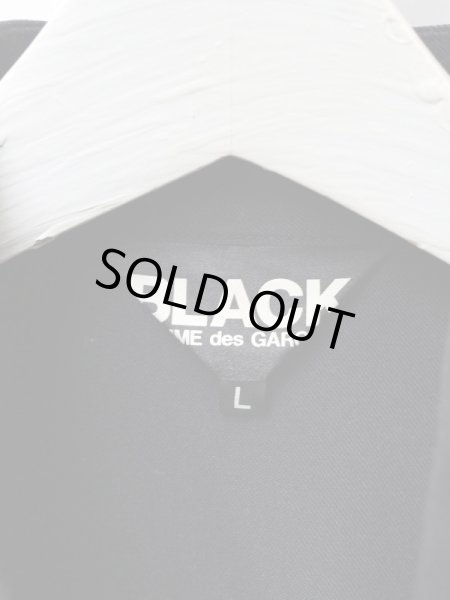 画像4: 【BLACK COMME des GARCONS ブラック コムデギャルソン】ウールギャバ地チャイナシャツコート (4)