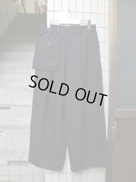 画像1: 【ハトラ hatra】 Wide Organ Trousers デザインワイドパンツ (1)