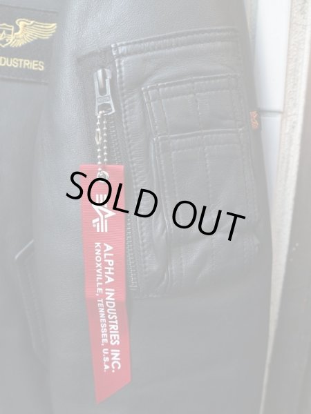 画像5: 【ALPHA アルファ】 レザーMA-1ジャケット   (5)