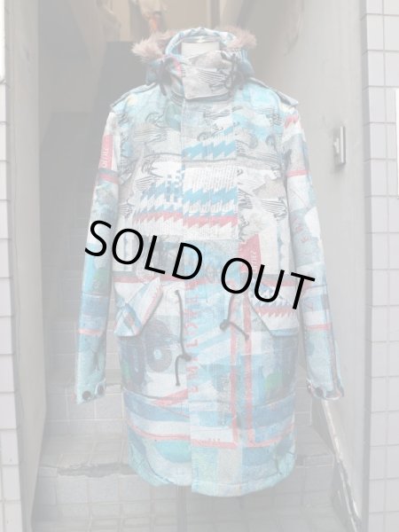 画像8: 【BODYSONG ボディーソング】 ジャガードグラフィック総柄フードコート (8)