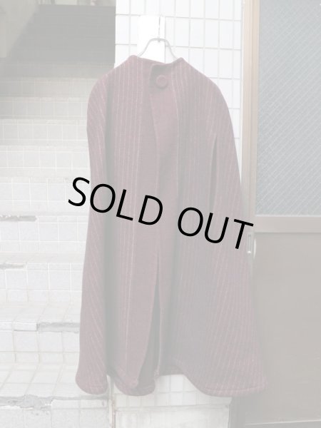 画像2: 【VINTAGE/USED古着】 ウール地ケープコート (2)