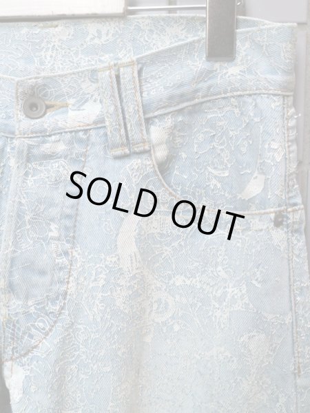 画像3: 【JUVENILE HALL ROLLCALL ジュベナイル ホール ロールコール】 098 LUDICROUS LION グラフィックプリントデニムパンツ (3)