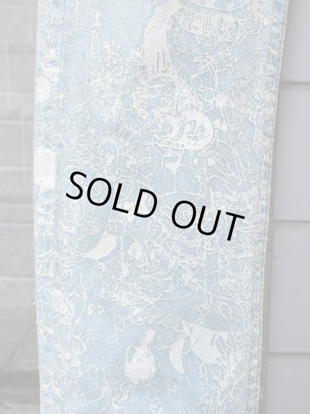 画像6: 【JUVENILE HALL ROLLCALL ジュベナイル ホール ロールコール】 098 LUDICROUS LION グラフィックプリントデニムパンツ (6)