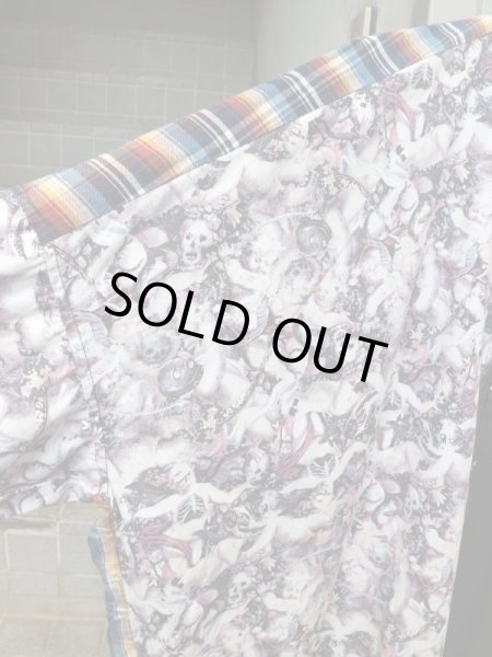 画像3: 【HIRO ヒロ】 堕天使柄切替デザインビッグシャツ (3)