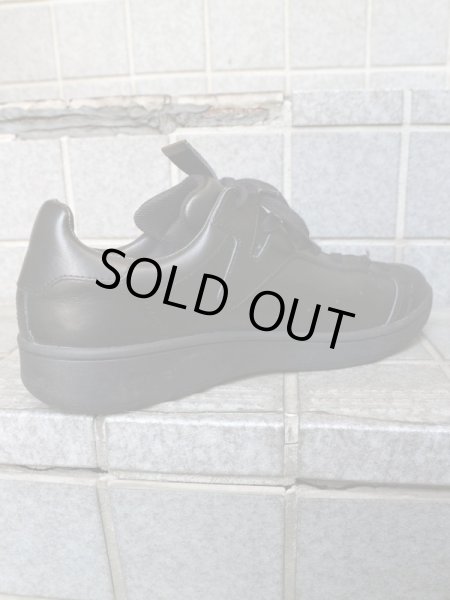 画像5: 【ato アトウ】 プレート装飾オールブラックレザースニーカー (5)