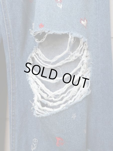 画像6: 【rurumu: ルルムウ】RIOT GRRRL emb denim PT (6)