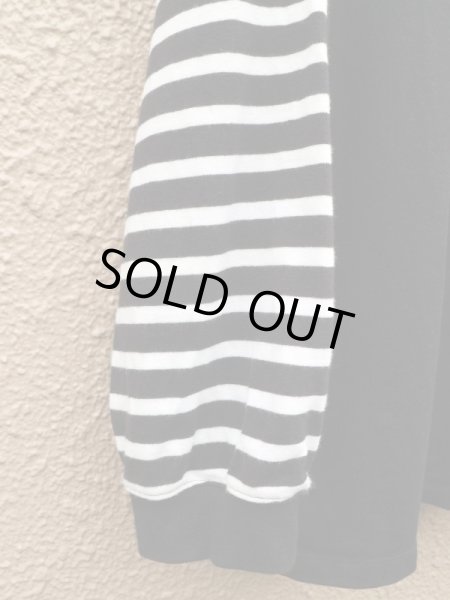 画像4: 【kill remote キルリモート】ロゴ刺繍ボーダー柄切替長袖カットソー (4)