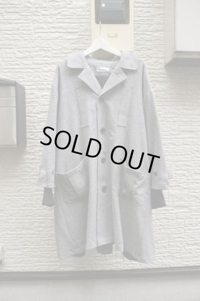 画像2: 【kill remote キルリモート】メルトンウール地デザインチェスターコート (2)