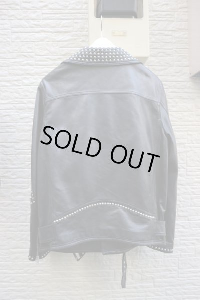 画像2: 【SUB-AGE サベージ】スタッズダブルライダースジャケット (2)