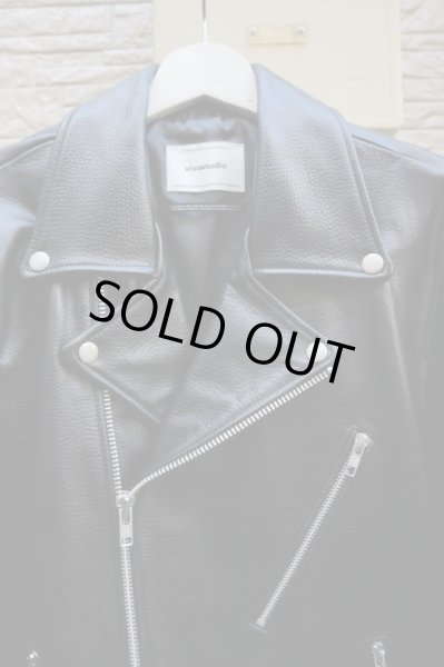 画像3: 【vivastudio ビバスタジオ】ダブルレザーライダースジャケット (3)