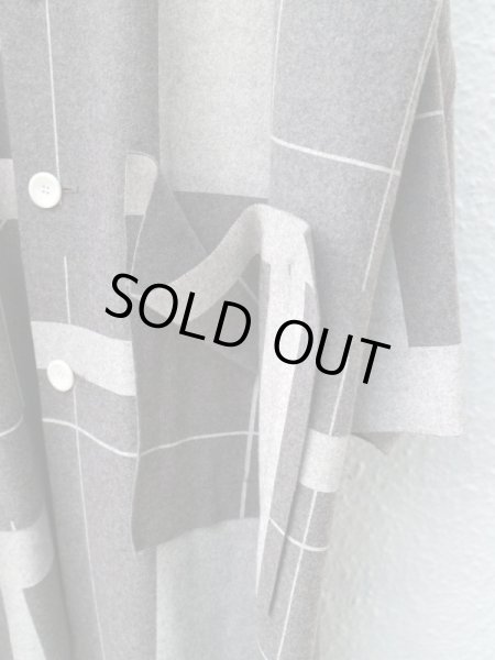 画像5: 【my beautiful landlet  マイビューティフルランドレット】幾何学柄フェルトウール地コート (5)