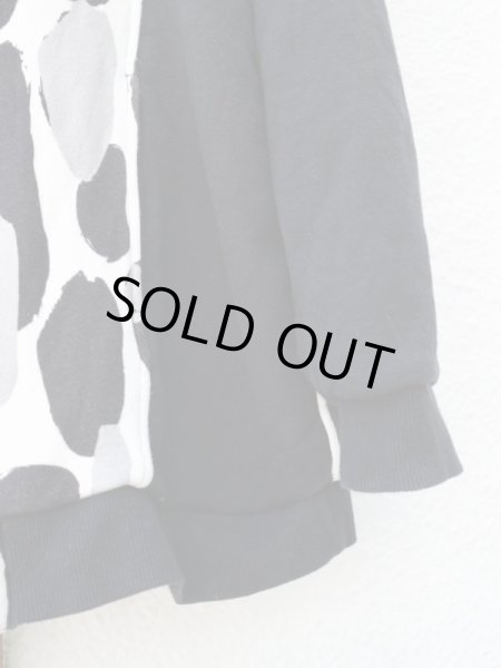 画像5: 【ha za ma any(|)any はざま エニーエニー】柄切替アシンメトリースウェットパーカー (5)