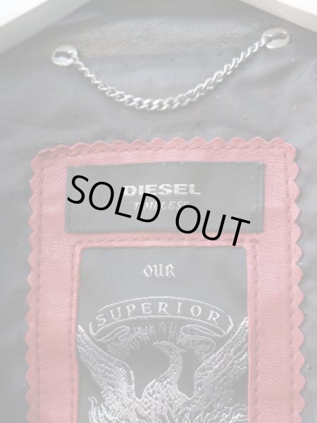 画像7: 【DIESEL ディーゼル】ダブルレザーライダースジャケット (7)