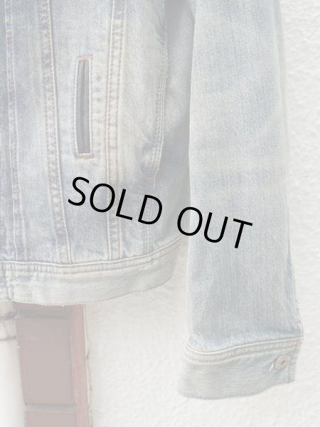 画像5: 【DIESEL TIMELESS ディーゼル タイムレス】レザー襟ヴィンテージ加工デニムジャケット (5)