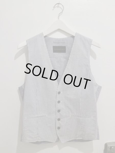 画像4: 【ESTNATION エストネーション】シアサッカージャケット＋ジレ＋パンツ 3ピースセットアップ (4)