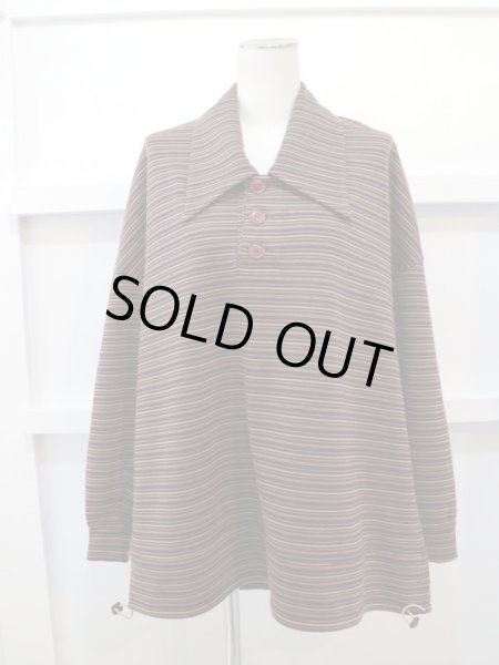 画像7: 【RICE NINE TEN ライスナインテン】MULTI STRIPE KNIT ODD OVER POLO 2WAYSニットポロシャツ (7)