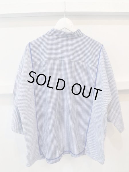画像2: 【途中でやめる】リメイクワイドシャツ (2)