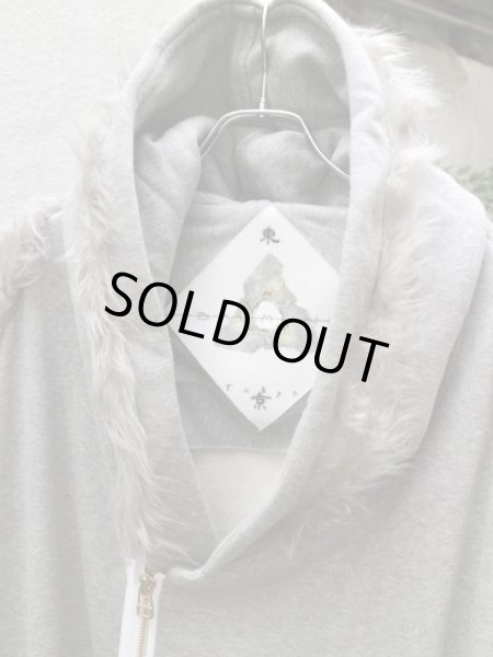 画像4: 【BALMUNG バルムング】ファーラインスウェットビッグパーカー (4)