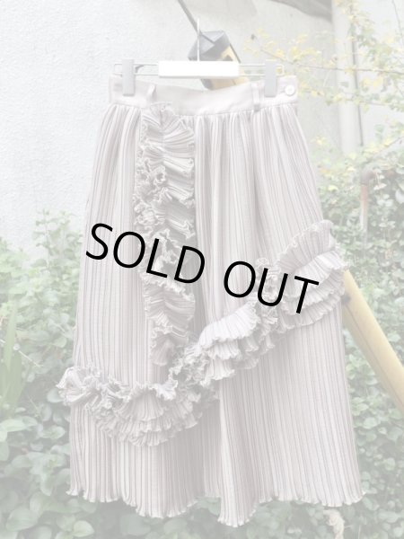 画像2: 【ha za ma はざま】溶けゆく彩光のフリルスカート (2)