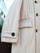 画像4: 【MATSUFUJI マツフジ】Wool Stripe Quilted Double-Breasted Coat ウール地キルティングダブルコート (4)