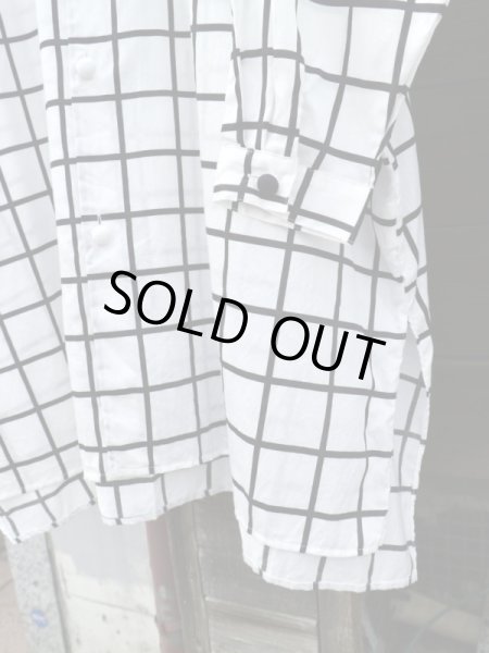 画像4: 【0658】格子柄オーバーサイズロングシャツ (4)