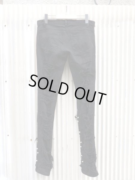 画像2: 【CHRISTIAN DADA クリスチャンダダ】スタッズ＆ダメージスキニーパンツ (2)