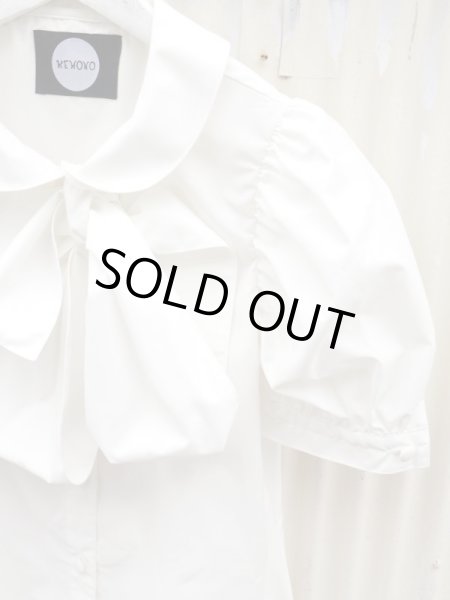 画像3: 【kemono けもの】ふたおもてしゃつ パフスリーブシャツ 白 (3)