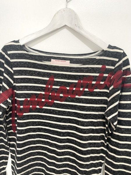 画像3: 【NOZOMI ISHIGURO ノゾミイシグロ】ロゴプリントボーダーカットソー Tシャツ RED (3)