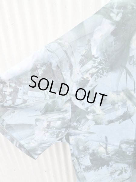 画像3: 【BALMUNG バルムング】壊れ花 グラフィック総柄シアービッグTシャツ (3)