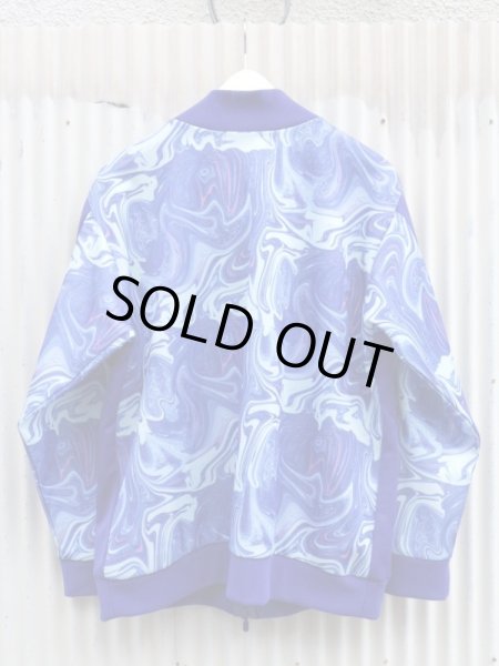 画像2: 【niitu ニーツ】Marble track top マーブル柄トラックジャケット ジャージブルゾン (2)