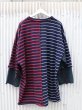 画像2: 【KIDILL キディル】Chaos Oversize T-shirts Border ドッキングボーダー柄カットソー (2)