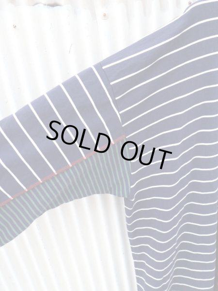 画像4: 【KIDILL キディル】Chaos Oversize T-shirts Border ドッキングボーダー柄カットソー (4)