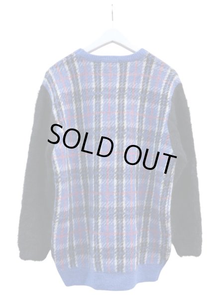 画像2: 【Candy Stripper キャンディーストリッパー】チェック柄切替モヘアニット (2)