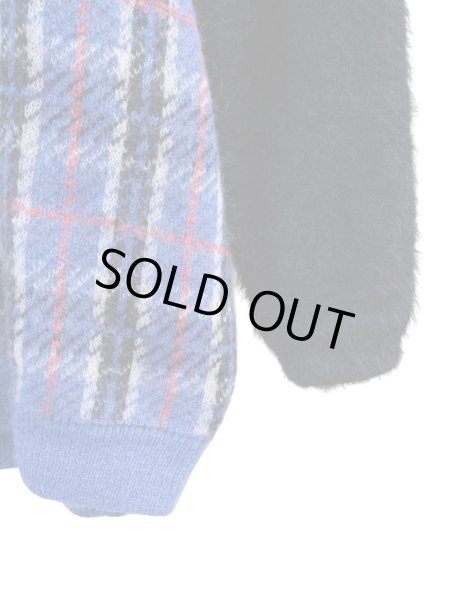 画像4: 【Candy Stripper キャンディーストリッパー】チェック柄切替モヘアニット (4)