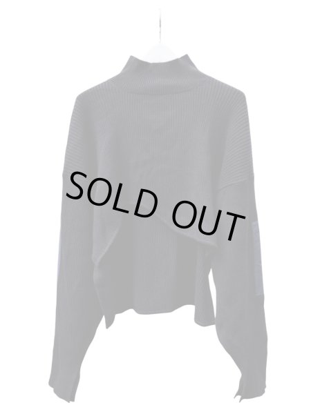 画像2: 【HeRIN. CYE ヘリンドットサイ】Military short top ミリタリーショートニットトップス ハイネックニット (2)