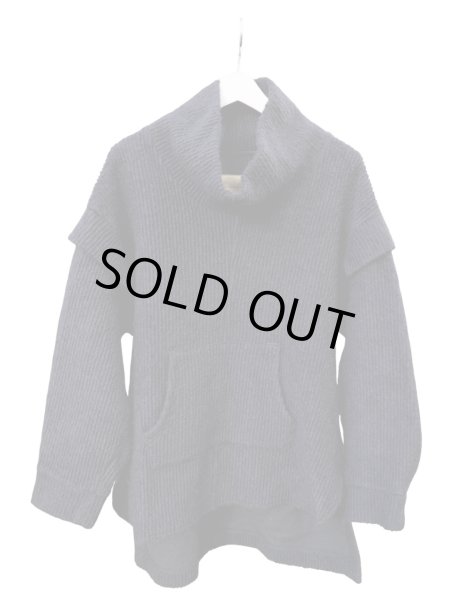 画像2: 【ROBE＆CONFECTIONS ローブス＆コンフェクションズ】デザインハイネックウールニット (2)