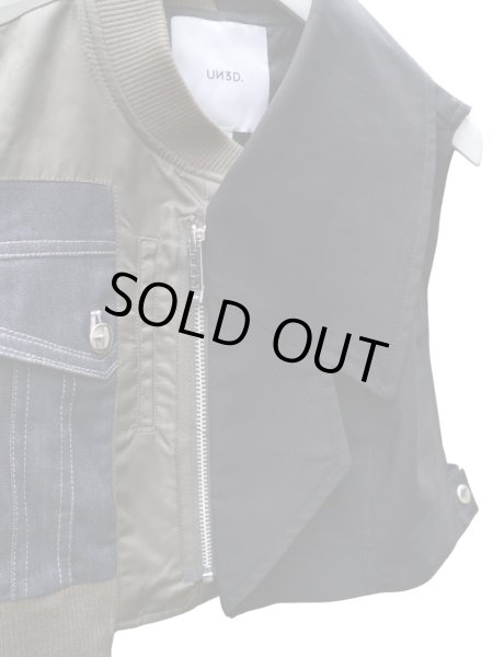 画像3: 【UN3D アンスリード】FABRIC MIX VEST ファブリックミックスベスト (3)