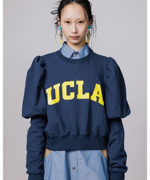画像7: 【NON TOKYO ノントーキョー】COLLEGE PUFF SWEAT カレッジ パフスリーブスウェット (7)