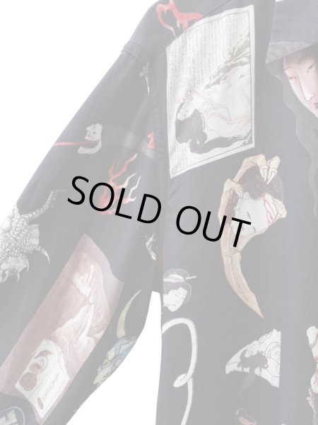 画像4: 【WACKO MARIA ワコマリア】天国東京お化け図 HAWAIIAN SHIRT 総柄開襟長袖シャツ (4)