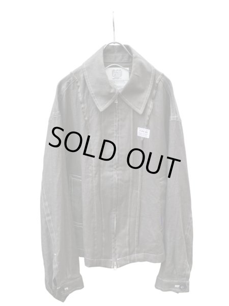 画像1: 【elephant TRIBAL fabrics エレファントトライバルファブリックス】ROUND DRIZZLER JACKET リネン地ドリズラージャケット カーキ (1)