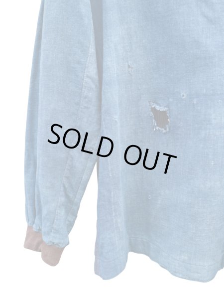 画像5: 【WILDFRAULEIN ヴィルドゥホワイレン】ボロ 襤褸 藍染めプルオーバーシャツ ONE OFF ITEM (5)