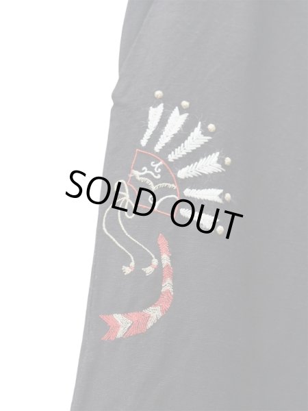 画像3: 【BANSAN バンサン】刺繍ワイドイージーパンツ (3)