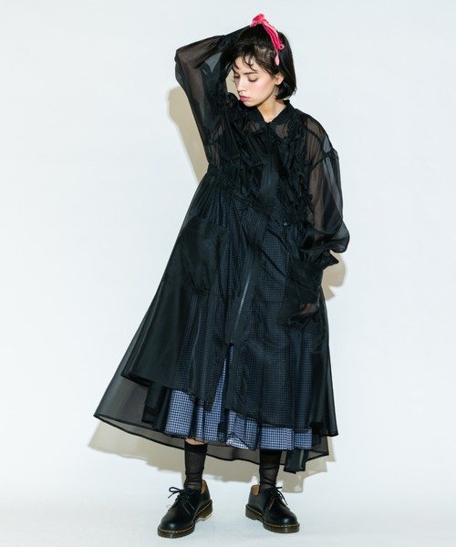 画像7: 【Candy Stripper キャンディストリッパー】RIBBON SHEER ドレス シースルーワンピース (7)