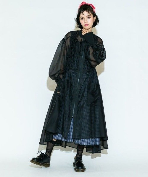 画像8: 【Candy Stripper キャンディストリッパー】RIBBON SHEER ドレス シースルーワンピース (8)