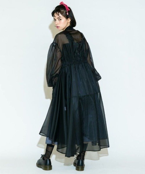 画像10: 【Candy Stripper キャンディストリッパー】RIBBON SHEER ドレス シースルーワンピース (10)