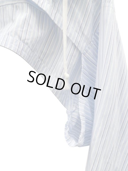 画像7: 【COMME des GARCONS SHIRT コムデギャルソン シャツ】ストライプ柄フードシャツトップス ショート丈 (7)