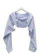画像2: 【COMME des GARCONS SHIRT コムデギャルソン シャツ】ストライプ柄フードシャツトップス ショート丈 (2)