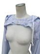 画像4: 【COMME des GARCONS SHIRT コムデギャルソン シャツ】ストライプ柄フードシャツトップス ショート丈 (4)