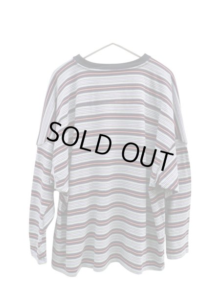 画像2: 【DAIRIKU ダイリク】MISSMUCH Border Football Tee ボーダー柄 フットボール Tシャツ ロンT (2)